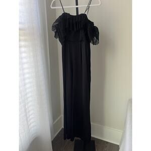 La Maison Talulah Black‎ Wide Leg Jumpsuit Revolve black Satin